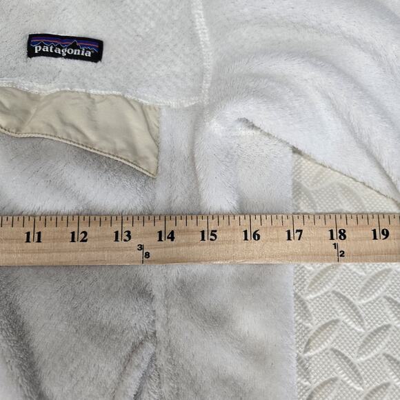 Patagonia Snap-T Pullover Fleece Top Womens Small White Raw Linen Logo Heritage - Picture 9 of 12
